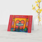 Carte d'anniversaire "Table for Two" (Fleur jaune)