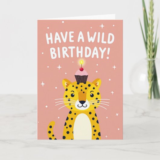 Carte d'anniversaire tachetée ludique (Devant)