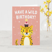 Carte d'anniversaire tachetée ludique (Fleur jaune)