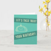 Carte d'anniversaire Taco (Fleur jaune)