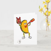 Carte d'anniversaire Taco Drink Tobasco (Fleur jaune)