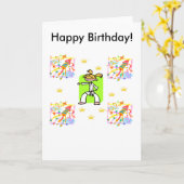 Carte d'anniversaire Taekwondo - Filles (Fleur jaune)