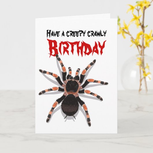 Carte d'anniversaire Tarantula (Fleur jaune)