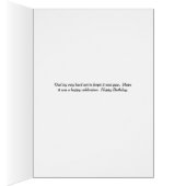 Carte d'anniversaire tardif avec chouette bractée  (Intérieur (Droit))