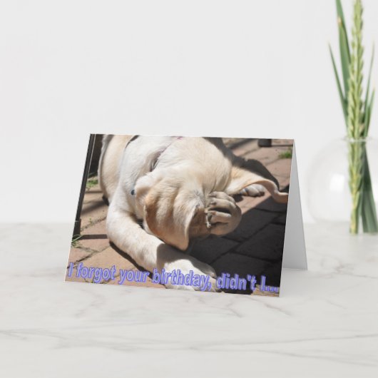 Carte d'anniversaire tardive (Devant)