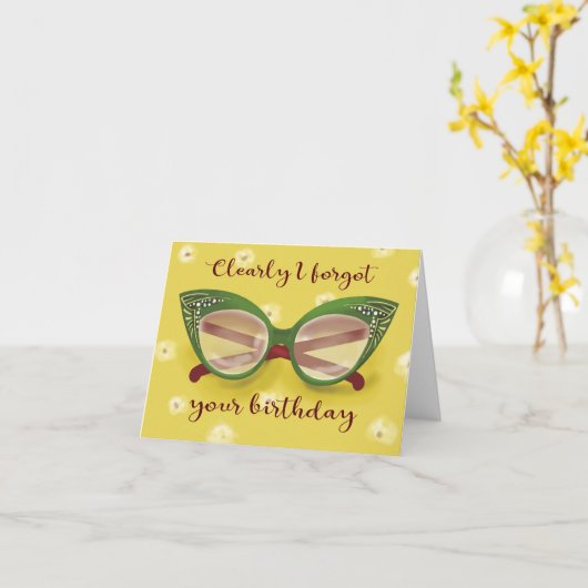 Carte d'anniversaire tardive (Fleur jaune)