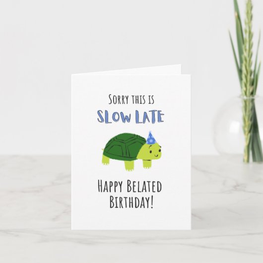 Carte d'anniversaire tardive (Devant)