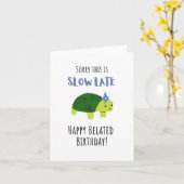 Carte d'anniversaire tardive (Fleur jaune)