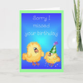 Carte d'anniversaire tardive (Devant)