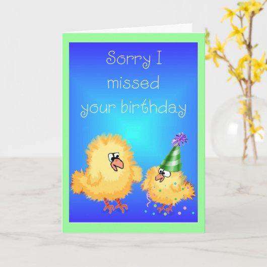 Carte d'anniversaire tardive (Fleur jaune)