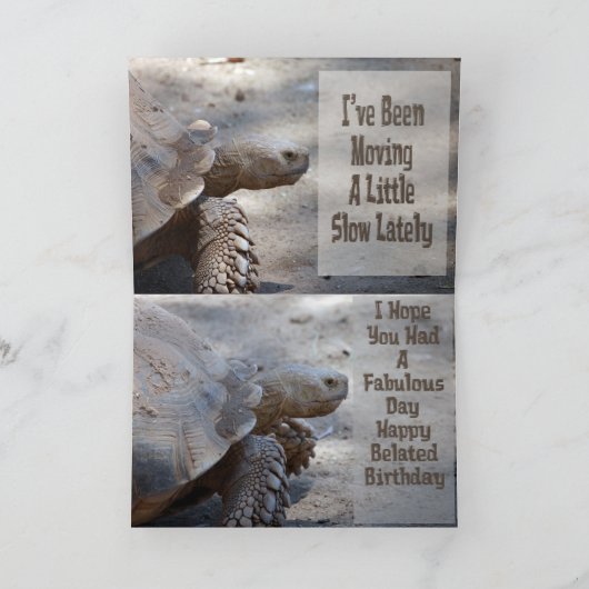 Carte d'anniversaire tardive (Intérieur)