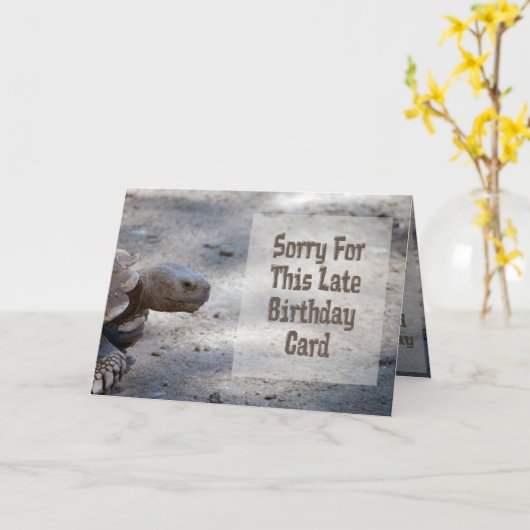 Carte d'anniversaire tardive (Fleur jaune)