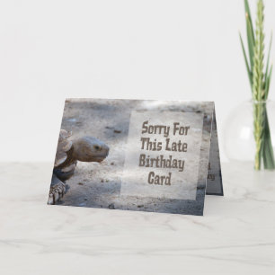 Carte d'anniversaire tardive