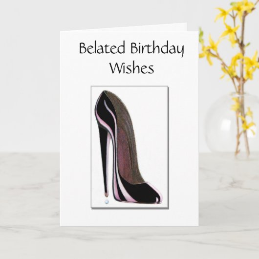 Carte d'anniversaire tardive (Fleur jaune)