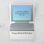 Carte d'anniversaire tardive (Intérieur)