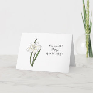 Carte d'anniversaire tardive