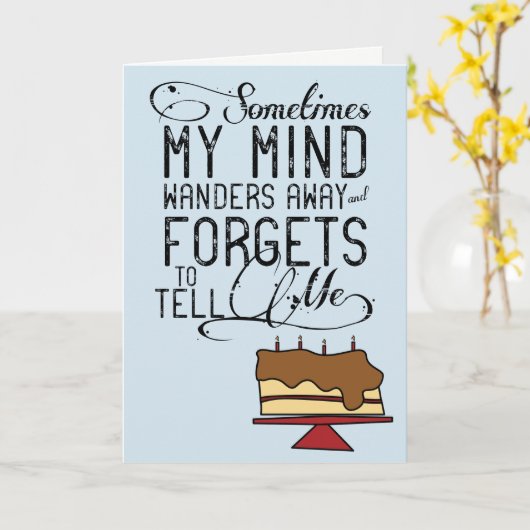 Carte d'anniversaire tardive (Fleur jaune)