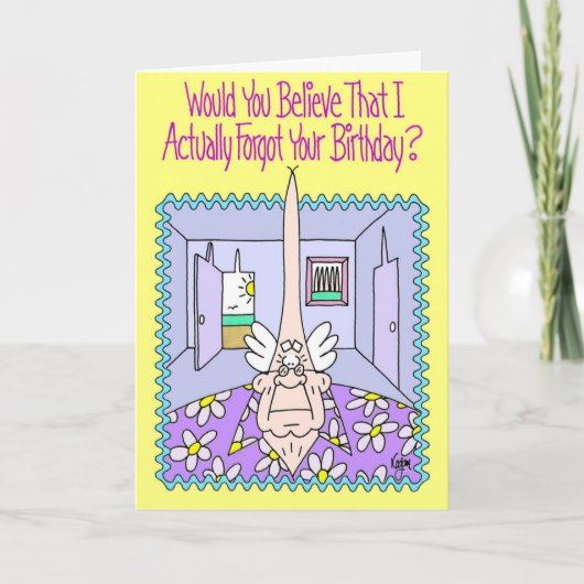 Carte d'anniversaire tardive à tête mince (Devant)