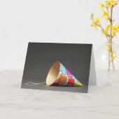 Carte d'anniversaire tardive, Casquette de fête (Fleur jaune)