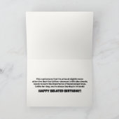 Carte d'anniversaire tardive de distraction persis (Intérieur)