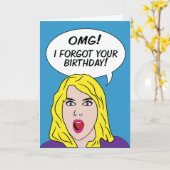 Carte d'anniversaire tardive de RÉTROS BANDES (Fleur jaune)