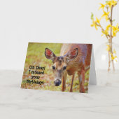 Carte d'anniversaire tardive de Sad Deer (Fleur jaune)
