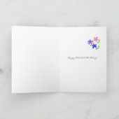 Carte d'anniversaire tardive - flower power (Intérieur)