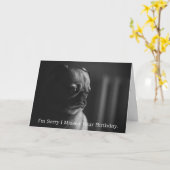 Carte d'anniversaire tardive heureuse (Fleur jaune)