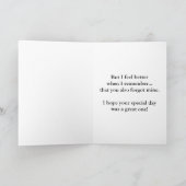 Carte d'anniversaire tardive - Personnaliser (Intérieur)