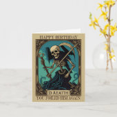 Carte d'anniversaire Tarot de la Mort  (Fleur jaune)