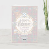 Carte d'anniversaire Tartan Écossais (Dos)