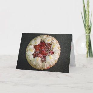 Carte d'anniversaire "Tarte aux fraises hawaïenne"