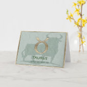 Carte d'anniversaire Taurus (Fleur jaune)