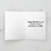 Carte d'anniversaire Taurus Bull (Intérieur)