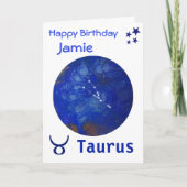 Carte d'anniversaire Taurus zodiac (Devant)