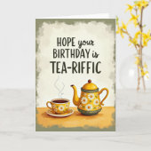 Carte d'anniversaire Tea Riffic Image (Fleur jaune)