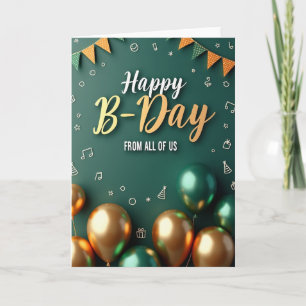 Carte d'anniversaire Teal Celebration