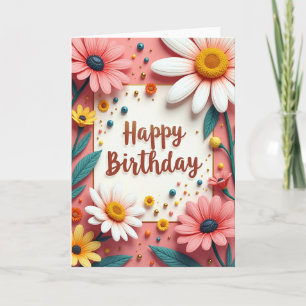 Carte d'anniversaire Teal Leaf