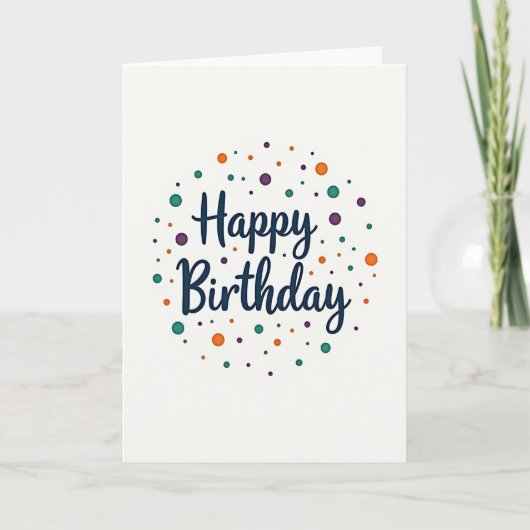 Carte d'anniversaire Teal Shadow (Devant)