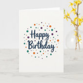 Carte d'anniversaire Teal Shadow (Fleur jaune)