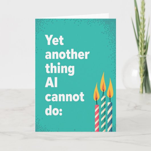 Carte d'anniversaire Teal Tech (Devant)