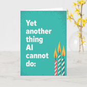 Carte d'anniversaire Teal Tech (Fleur jaune)