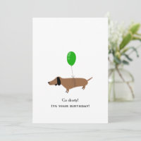 Carte d'anniversaire teckel pour parents d'animaux