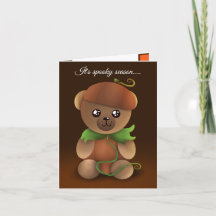 Carte d'anniversaire - Teddy Citrouille