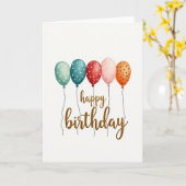 Carte d'anniversaire Teintes de coucher de soleil (Fleur jaune)