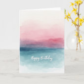 Carte d'anniversaire Teintes Pastel (Fleur jaune)