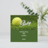 Carte d'anniversaire Tennis avec balle pour joueur (Debout devant)