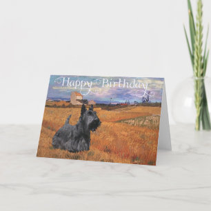 Carte d'anniversaire Terrier Écossais