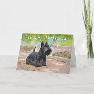 Carte d'anniversaire Terrier Écossais