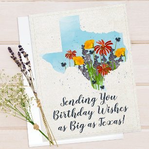 Carte d'anniversaire Texas Wildflowers